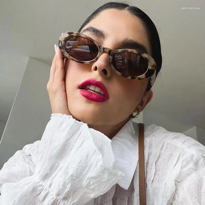 Oval Leopard Sunglasses