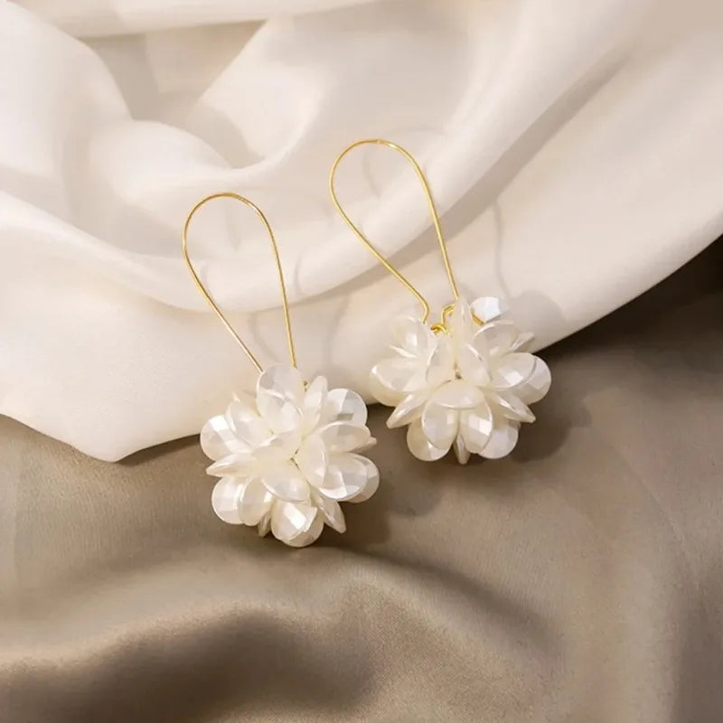 Pearl Petal Ball Earrings