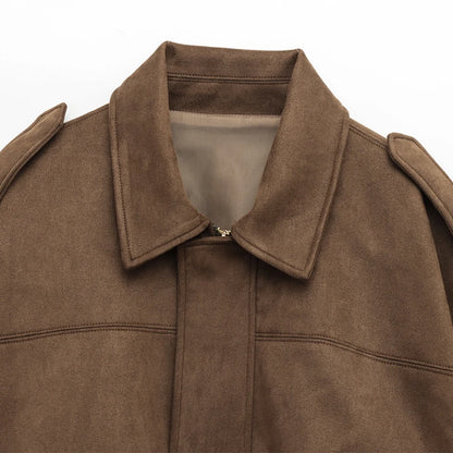 Suede Bomber Jacket