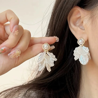 Pearl Petal Ball Earrings