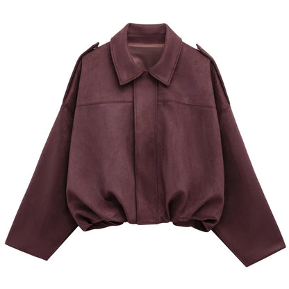 Suede Bomber Jacket