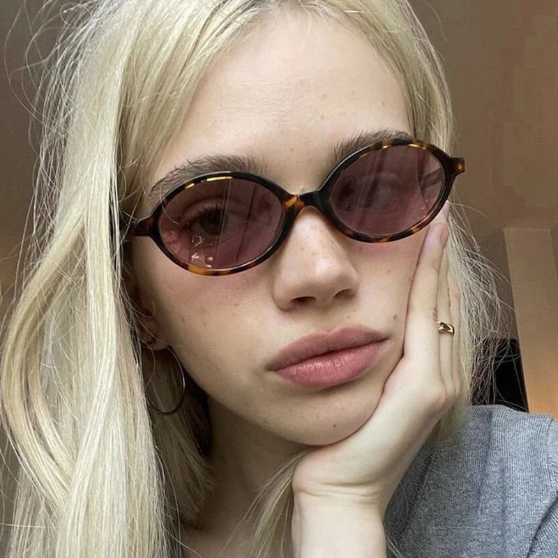Oval Leopard Sunglasses