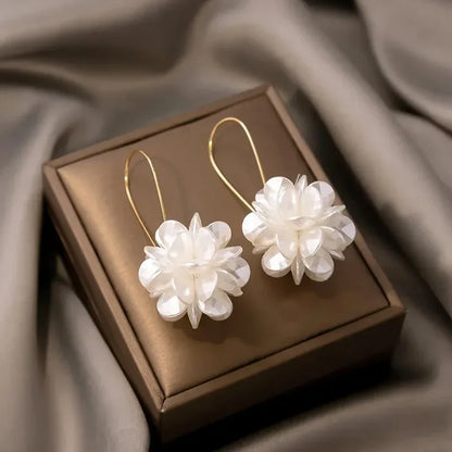 Pearl Petal Ball Earrings