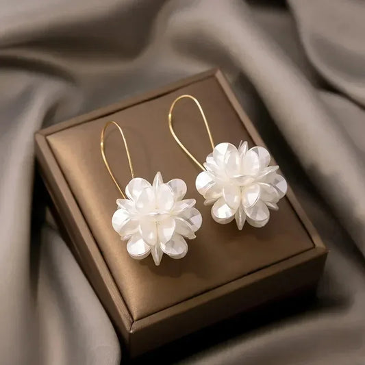 Pearl Petal Ball Earrings