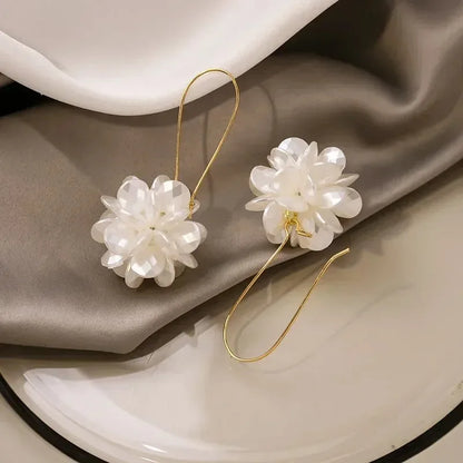 Pearl Petal Ball Earrings