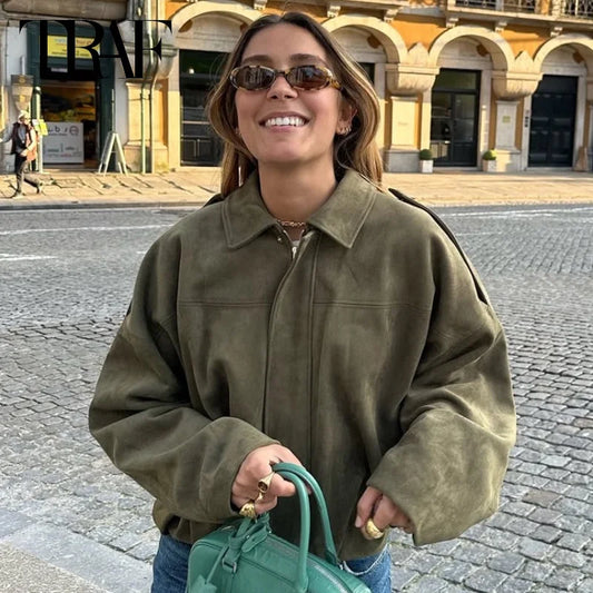 Suede Bomber Jacket