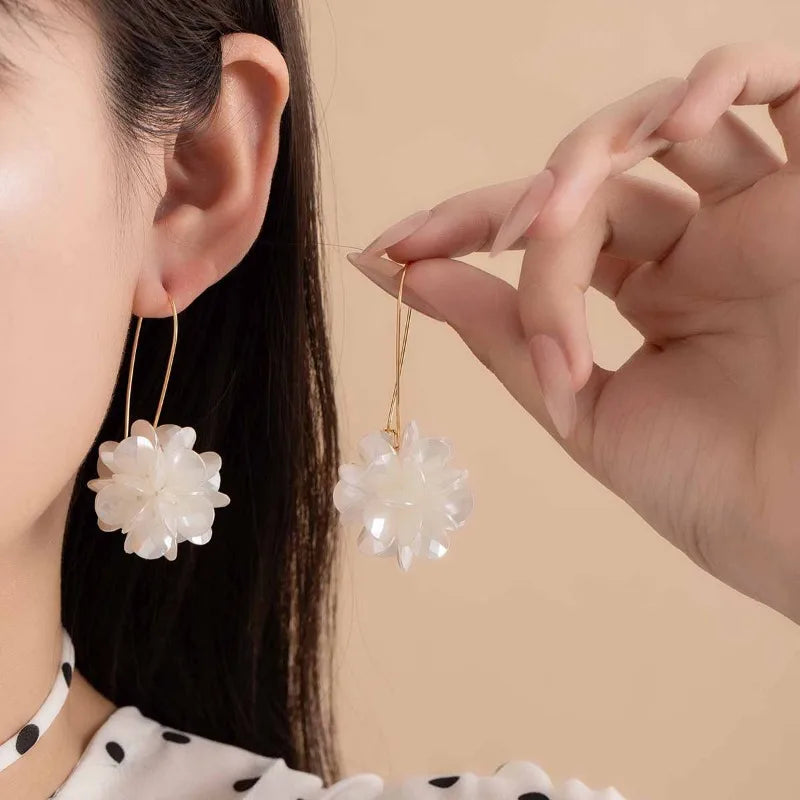 Pearl Petal Ball Earrings