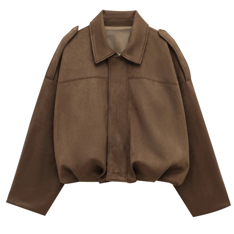Suede Bomber Jacket