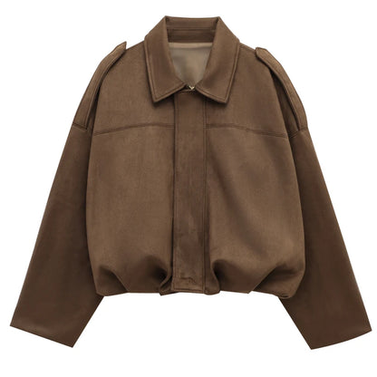 Suede Bomber Jacket